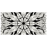 Seamless Tiling Pattern Hand Drawn Black White Banner and Sign 4  x 2 