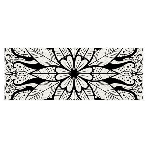 Seamless Tiling Pattern Hand Drawn Black White Banner and Sign 8  x 3  from ArtsNow.com Front