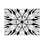 Seamless Tiling Pattern Hand Drawn Black White Premium Plush Fleece Blanket (Mini)