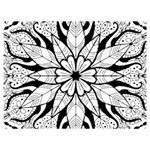 Seamless Tiling Pattern Hand Drawn Black White Two Sides Premium Plush Fleece Blanket (Baby Size)