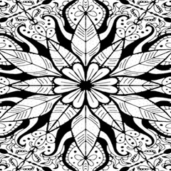 Seamless Tiling Pattern Hand Drawn Black White 6  x 8  Hardcover Notebook from ArtsNow.com Back Cover