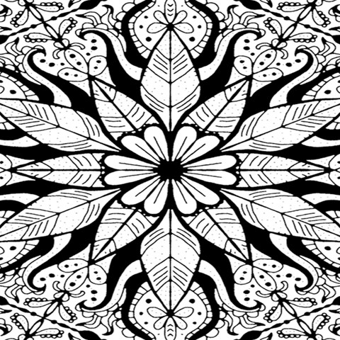 Seamless Tiling Pattern Hand Drawn Black White 5  x 7  Hardcover Notebook from ArtsNow.com Front Cover