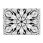 Seamless Tiling Pattern Hand Drawn Black White Crystal Sticker (A4)