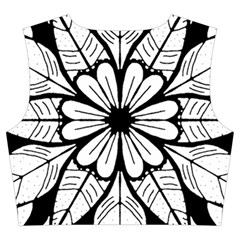 Seamless Tiling Pattern Hand Drawn Black White Trumpet Sleeve Cropped Top from ArtsNow.com Back