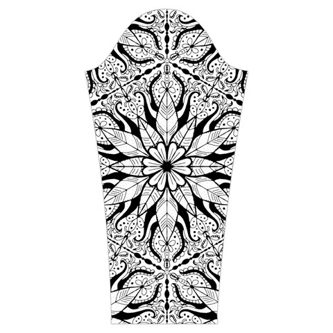 Seamless Tiling Pattern Hand Drawn Black White Women s Cut Out Long Sleeve T Sleeve Right