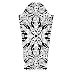 Seamless Tiling Pattern Hand Drawn Black White Women s Cut Out Long Sleeve T Sleeve Right