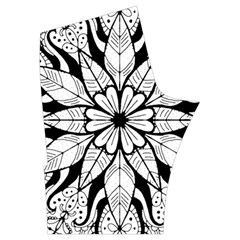 Seamless Tiling Pattern Hand Drawn Black White Men s Side Zip Front Pouch Ski And Snowboard Bib Pants	 from ArtsNow.com Back Left