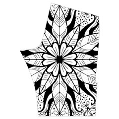 Seamless Tiling Pattern Hand Drawn Black White Men s Side Zip Front Pouch Ski And Snowboard Bib Pants	 from ArtsNow.com Back Right