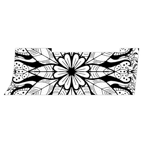 Seamless Tiling Pattern Hand Drawn Black White Men s Side Zip Front Pouch Ski And Snowboard Bib Pants	 from ArtsNow.com Waistband Left