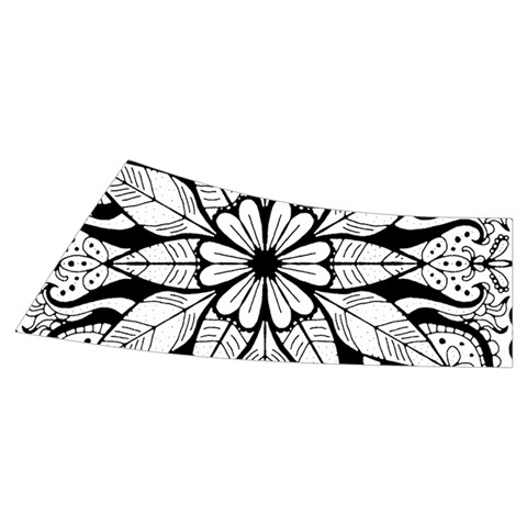 Seamless Tiling Pattern Hand Drawn Black White Men s Side Zip Front Pouch Ski And Snowboard Bib Pants	 from ArtsNow.com Waistband Back Right