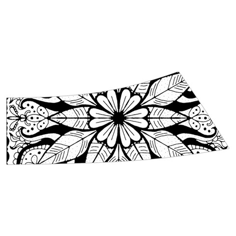 Seamless Tiling Pattern Hand Drawn Black White Men s Side Zip Front Pouch Ski And Snowboard Bib Pants	 from ArtsNow.com Waistband Back Left