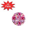 Pattern Seamless Texture Daisies 1  Mini Magnet (10 pack) 