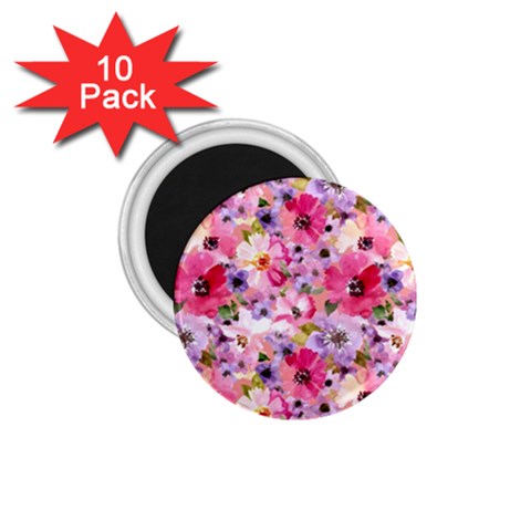 Pattern Seamless Texture Daisies 1.75  Magnets (10 pack)  from ArtsNow.com Front