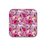 Pattern Seamless Texture Daisies Rubber Coaster (Square)