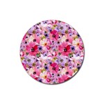 Pattern Seamless Texture Daisies Rubber Coaster (Round)