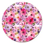 Pattern Seamless Texture Daisies Magnet 5  (Round)