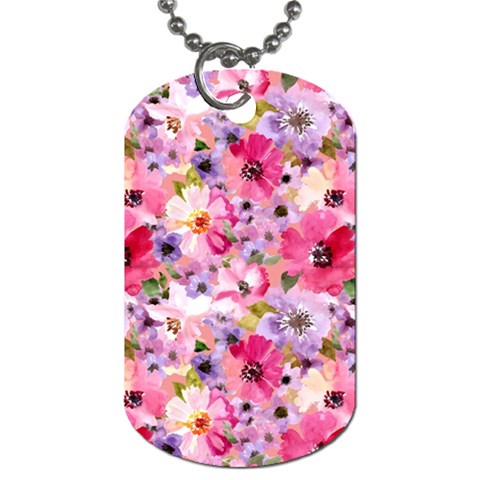 Pattern Seamless Texture Daisies Dog Tag (One Side) from ArtsNow.com Front