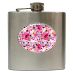 Pattern Seamless Texture Daisies Hip Flask (6 oz)