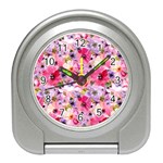 Pattern Seamless Texture Daisies Travel Alarm Clock