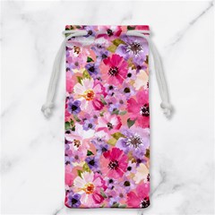 Pattern Seamless Texture Daisies Jewelry Bag from ArtsNow.com Back