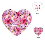 Pattern Seamless Texture Daisies Playing Cards Single Design (Heart)