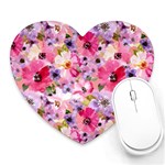 Pattern Seamless Texture Daisies Heart Mousepad