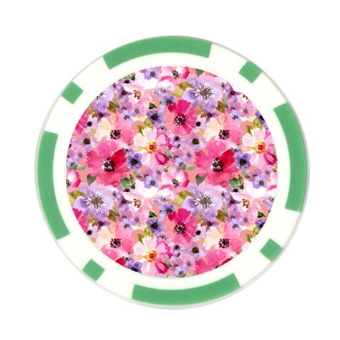 Pattern Seamless Texture Daisies Poker Chip Card Guard from ArtsNow.com Front