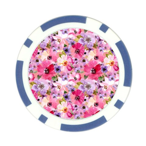 Pattern Seamless Texture Daisies Poker Chip Card Guard from ArtsNow.com Front