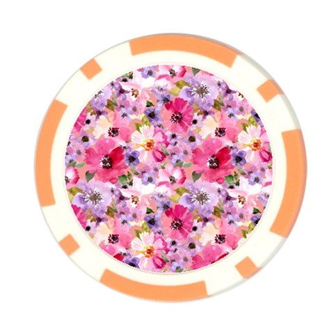 Pattern Seamless Texture Daisies Poker Chip Card Guard from ArtsNow.com Front