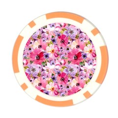 Pattern Seamless Texture Daisies Poker Chip Card Guard from ArtsNow.com Front