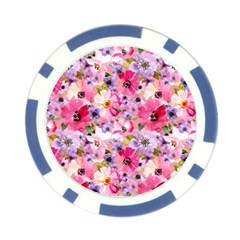 Pattern Seamless Texture Daisies Poker Chip Card Guard from ArtsNow.com Back