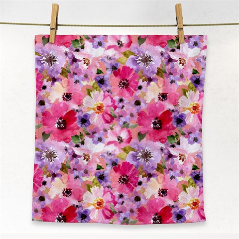 Pattern Seamless Texture Daisies Face Towel from ArtsNow.com Front