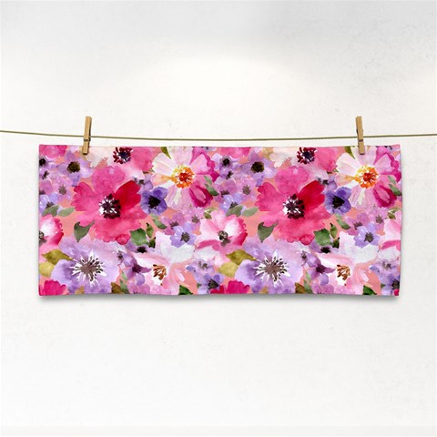 Pattern Seamless Texture Daisies Hand Towel from ArtsNow.com Front