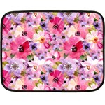 Pattern Seamless Texture Daisies Two Sides Fleece Blanket (Mini)