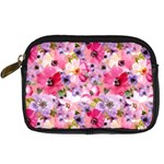 Pattern Seamless Texture Daisies Digital Camera Leather Case