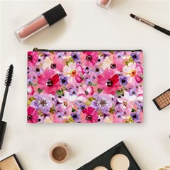 Pattern Seamless Texture Daisies Cosmetic Bag (Medium) from ArtsNow.com Front