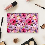 Pattern Seamless Texture Daisies Cosmetic Bag (Medium)