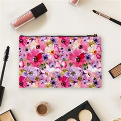 Pattern Seamless Texture Daisies Cosmetic Bag (Medium) from ArtsNow.com Back