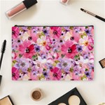 Pattern Seamless Texture Daisies Cosmetic Bag (Large)