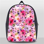 Pattern Seamless Texture Daisies School Bag (Large)