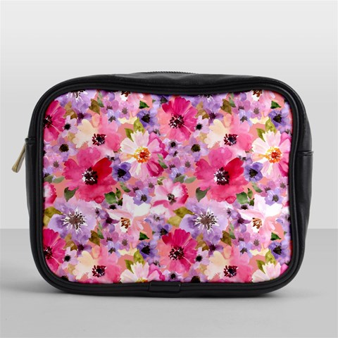 Pattern Seamless Texture Daisies Mini Toiletries Bag (One Side) from ArtsNow.com Front