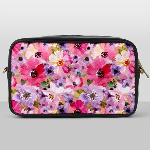 Pattern Seamless Texture Daisies Toiletries Bag (One Side) from ArtsNow.com Front