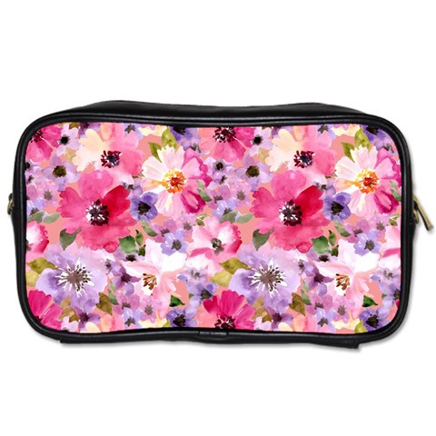 Pattern Seamless Texture Daisies Toiletries Bag (Two Sides) from ArtsNow.com Front