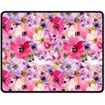 Pattern Seamless Texture Daisies Fleece Blanket (Medium)