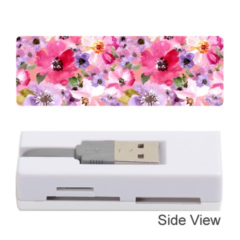 Pattern Seamless Texture Daisies Memory Card Reader (Stick) from ArtsNow.com Front