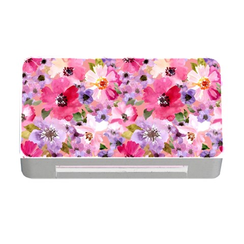 Pattern Seamless Texture Daisies Memory Card Reader with CF from ArtsNow.com Front