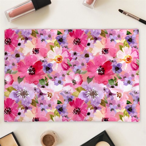 Pattern Seamless Texture Daisies Cosmetic Bag (XXL) from ArtsNow.com Front