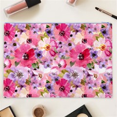 Pattern Seamless Texture Daisies Cosmetic Bag (XXL) from ArtsNow.com Back