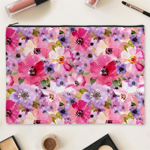 Pattern Seamless Texture Daisies Cosmetic Bag (XXXL) from ArtsNow.com Front