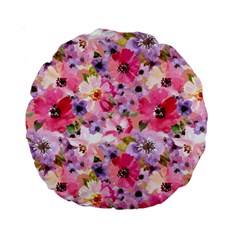 Pattern Seamless Texture Daisies Standard 15  Premium Round Cushions from ArtsNow.com Front